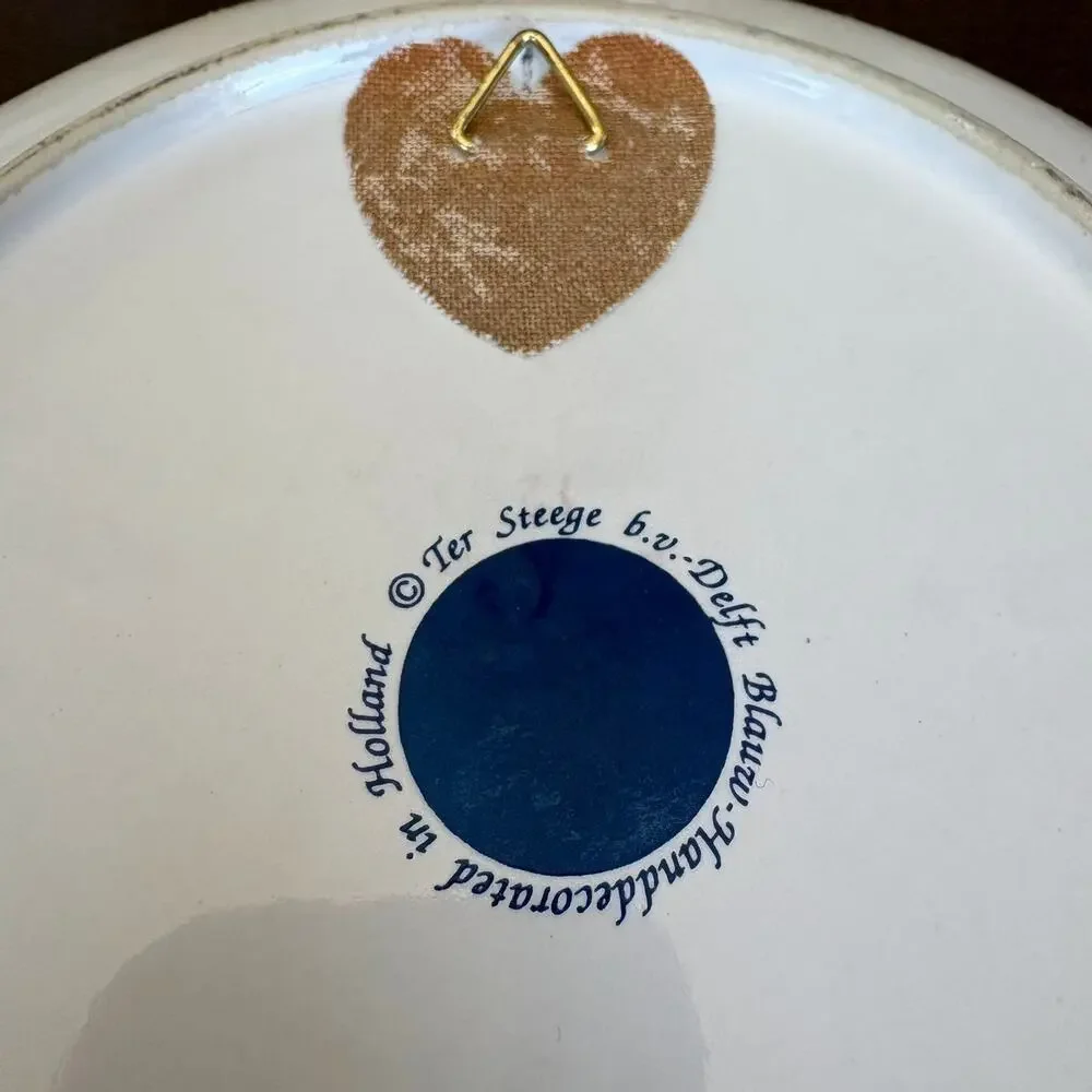 Ter Steege Delft Blauw Holland Windmill Scenic Collector Plate 7” Dutch Blue